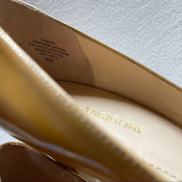 Enzo Angiolini Eadixy Heels Patent Leather Slip On Pump Tan Womens Size 8 - Picture 11 of 11